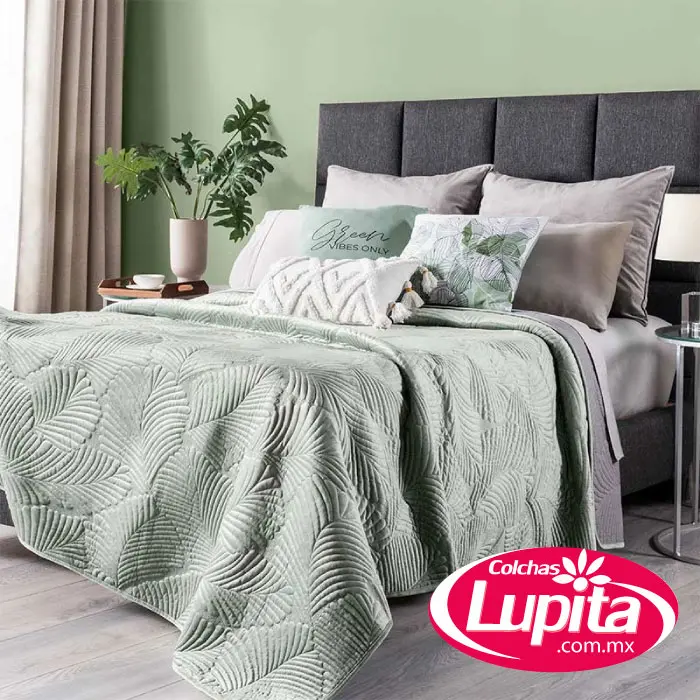 EDREDON VOGA QS/MAT XL VERDE  (Vianney 24)